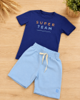Conjunto Moletom Azul Marinho Super Team