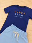 Conjunto Moletom Azul Marinho Super Team