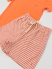 Conjunto Linho Listras Laranja