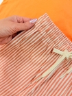 Conjunto Linho Listras Laranja