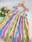Vestido Listras Flores Color