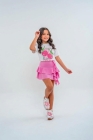 Conjunto Short Saia Cereja Rosa 