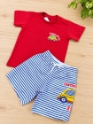 Conjunto Vermelho Carro Listras