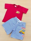 Conjunto Vermelho Carro Listras