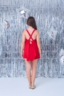 Conjunto Batinha Vermelho Short Saia Juvenil