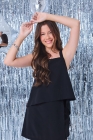 Conjunto Batinha Preto Short Saia Juvenil